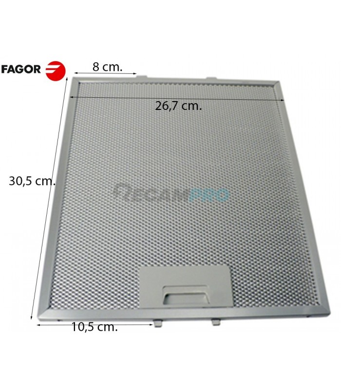 FILTRO METÁLICO CAMPANA EXTRACTORA FAGOR, ELECTROLUX AS0006526