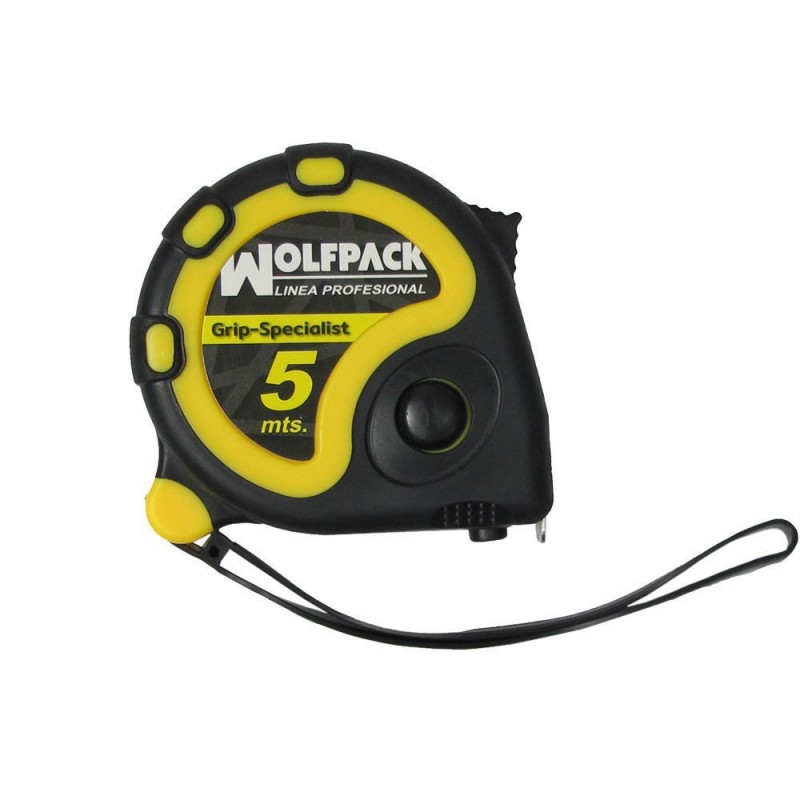 Flexometro 5 Metros Con Freno Wolfpack Grip Special WOLFPACK