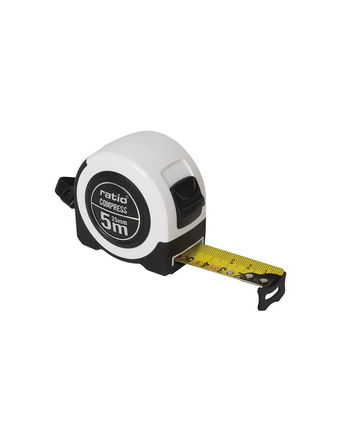 FLEXOMETRO CINTA 25/5 MTS.COMPRESS RATIO