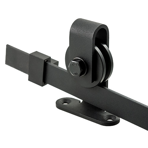 Corredera puerta interior - Kit Puerta Corredera Granero para Muebles 20 Kg 1,8 metros Negro