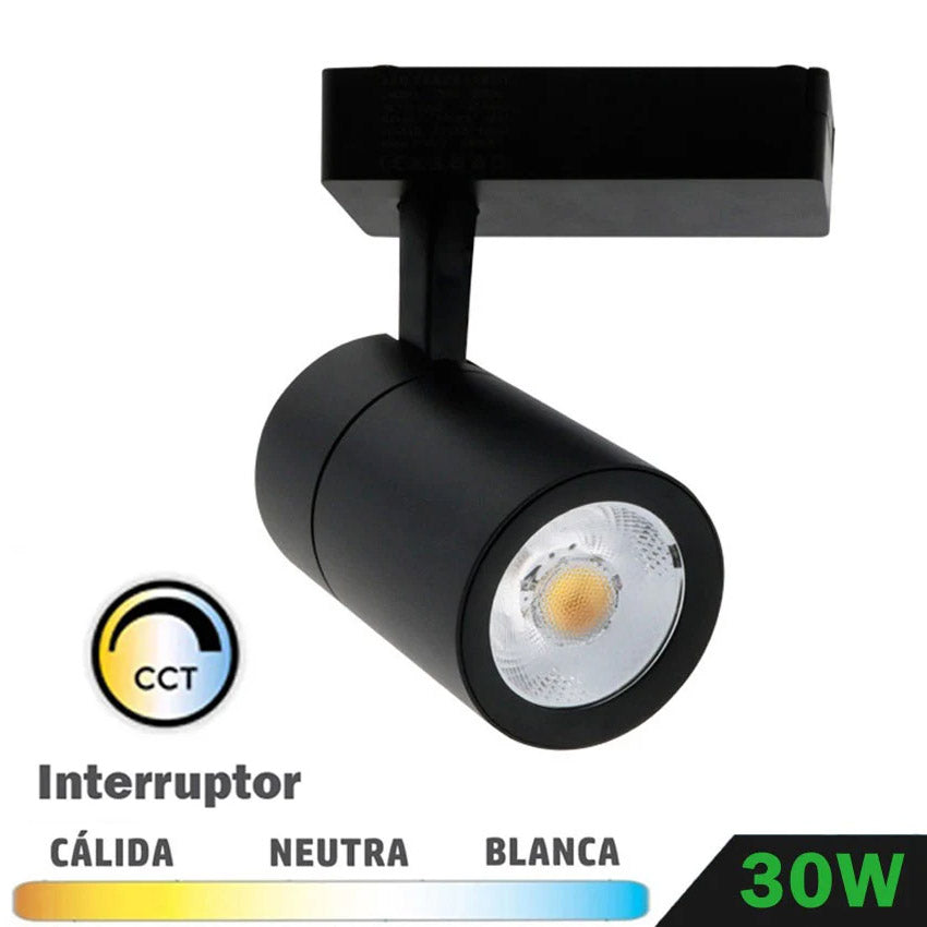 Foco LED COB 30W Negro 24º Monofásico