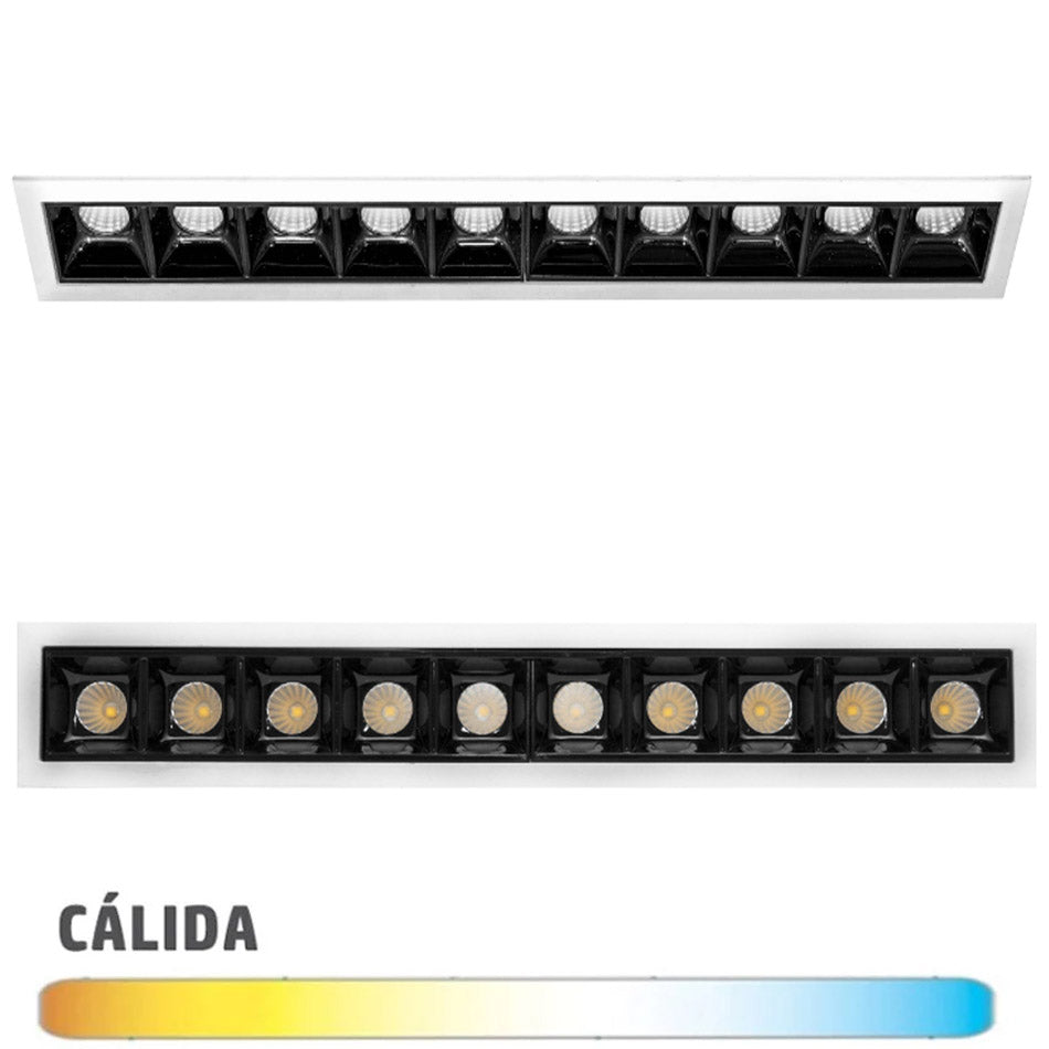 Downlight Mini LED 20W 280x45mm Osram Blanco Negro