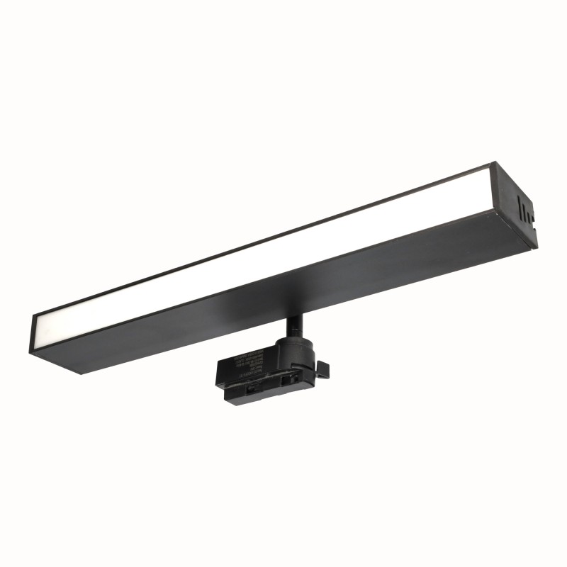 Foco para carril lineal 30W luz 6000ºK marco negro