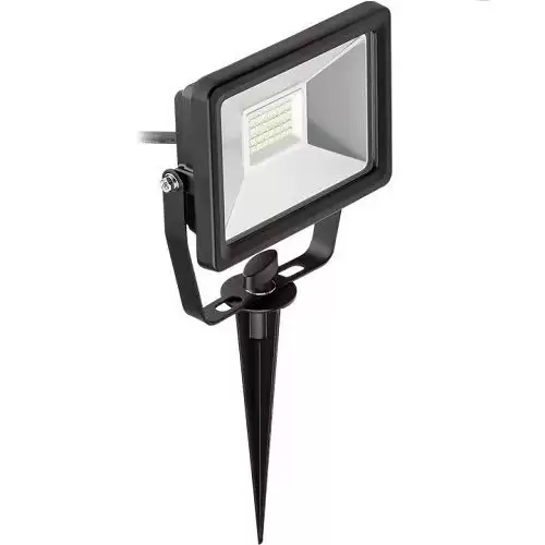 Foco Proyector Led Para Jardin  Negro  20W