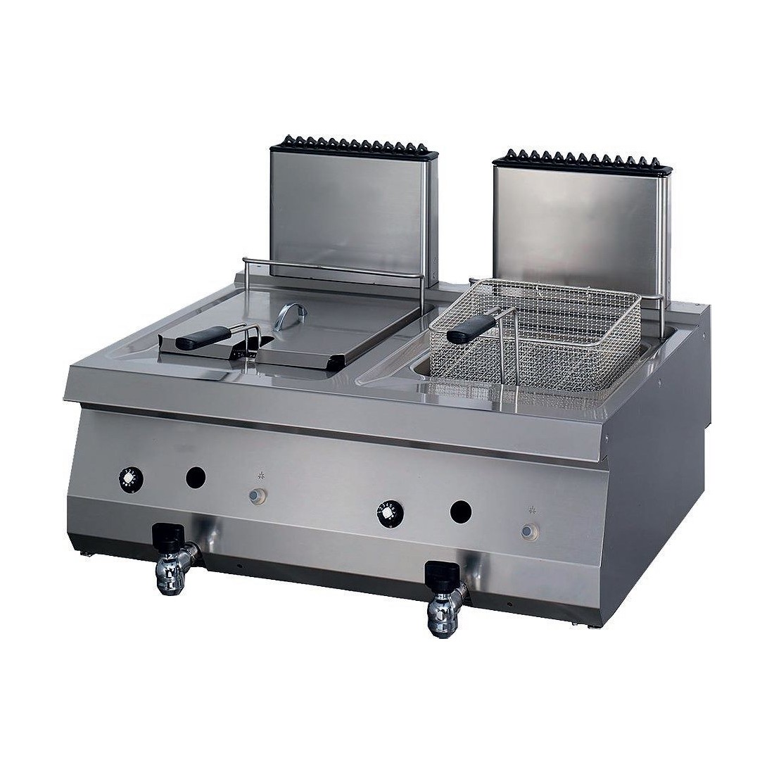 Freidora a gas de sobremesa alto rendimiento Doble 12+12