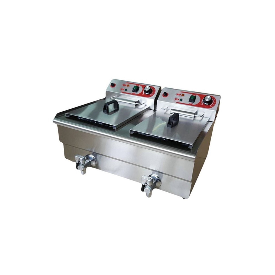 Freidora Eléctrica 10+10L Cuba Doble EF-132V 3,25+3,25kW