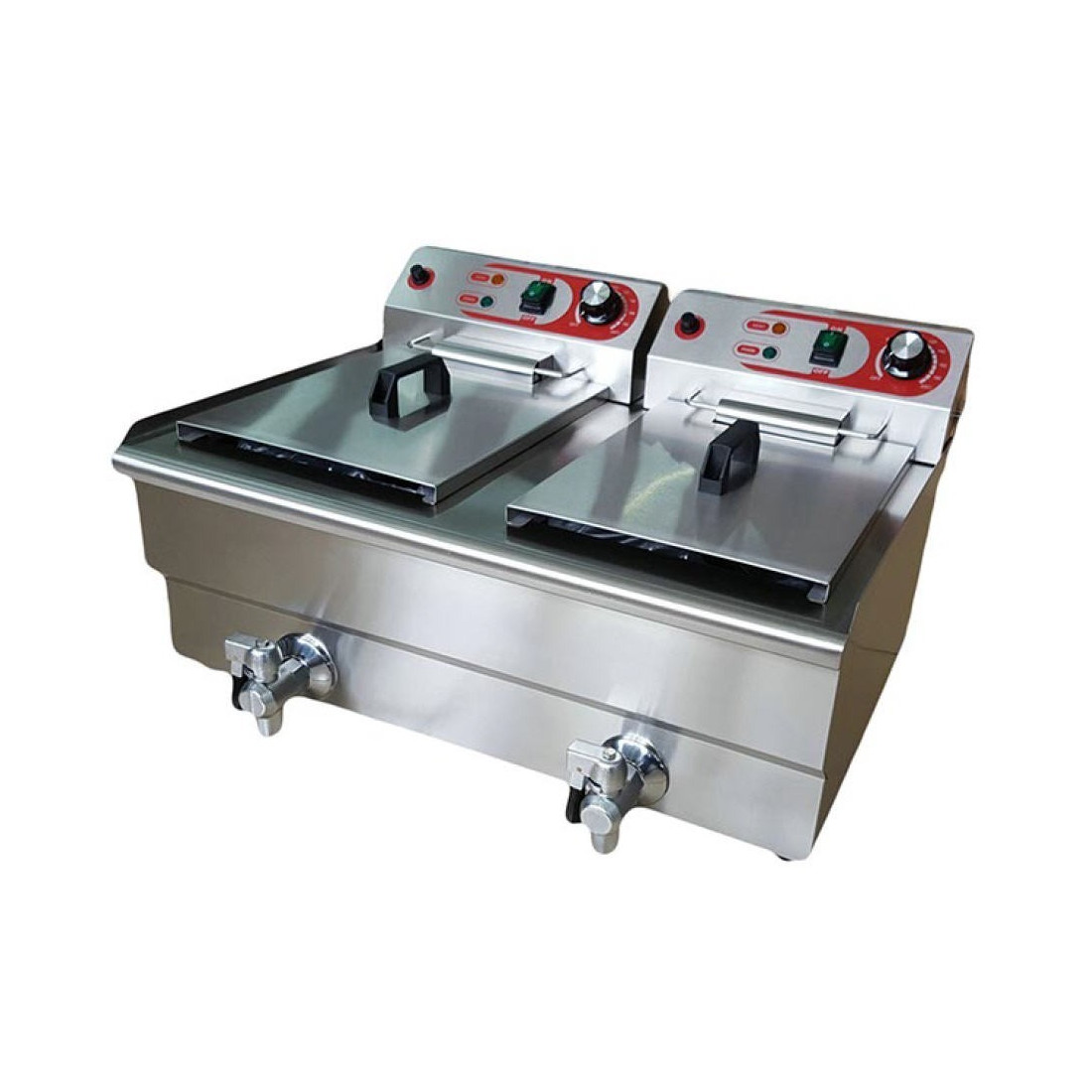 Freidora Eléctrica 8+8L Cuba Doble EF-122V 3+3KW