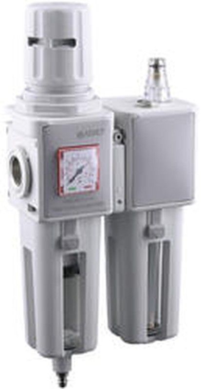 Filtro-Regulador+Lubricador con Rosca 1/2, Filtro 20 Micras, de 0-8 Bar