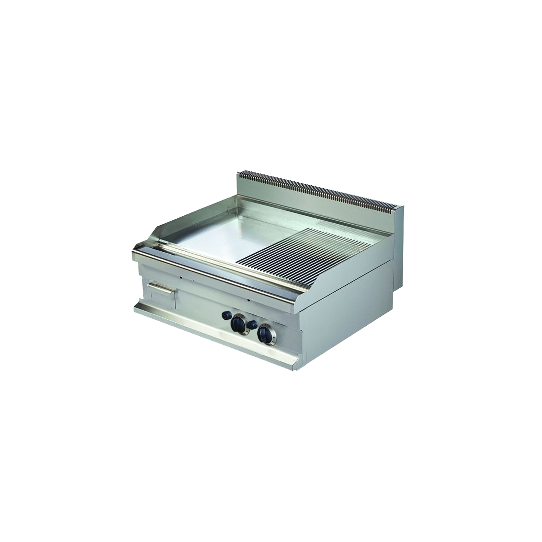 Fry-Top a gas doble ranurada-lisa Serie 700 GG721SG-S 800mm