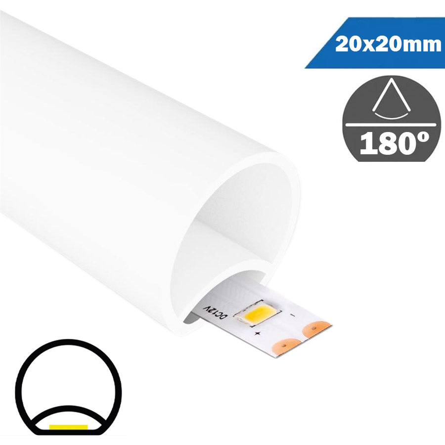 Funda Neón Flexible Redonda 20mm para Tiras LED