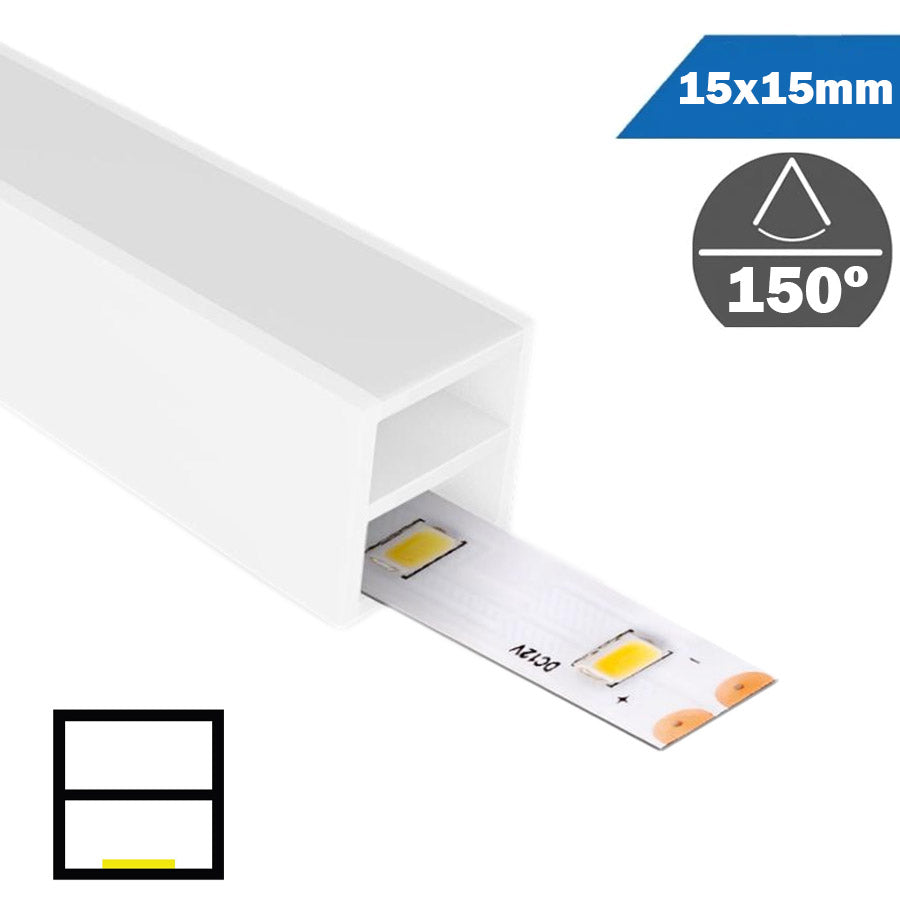 Funda Neón Flexible Cuadrada 15x15mm para Tiras LED