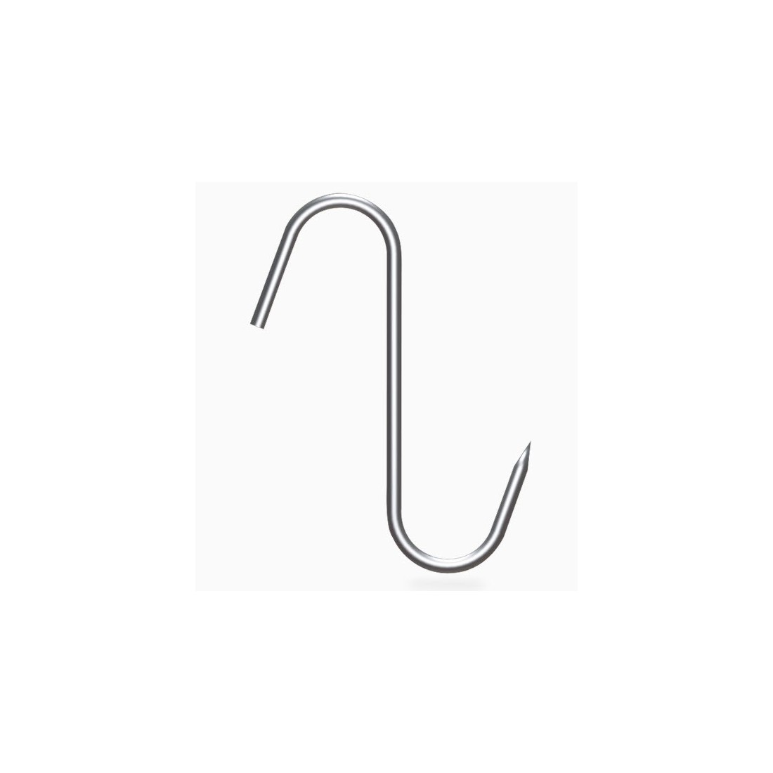 Gancho varilla modelo "S" 160x50x5 mm paquete 10 piezas