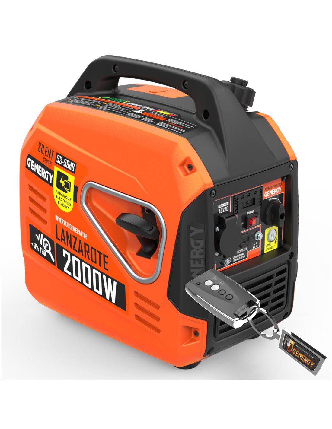 GENERGY Generador 2000W-230V Inverter Arranque Eléctrico Control Remoto Modelo Lanzarote RC