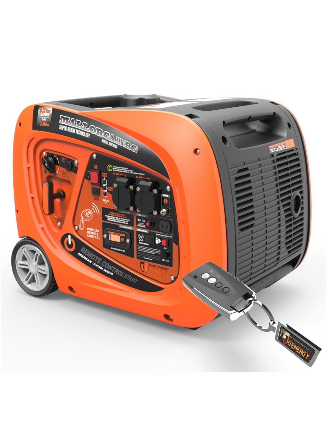 GENERGY Generador 3200W-230V Inverter Arranque Eléctrico Control Remoto Modelo Mallorca III RC
