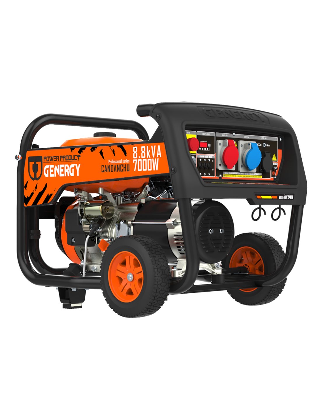GENERGY Generador 7000W-400V 6500W-230V Gasolina Trifásico Arranque Eléctrico Modelo Candanchú