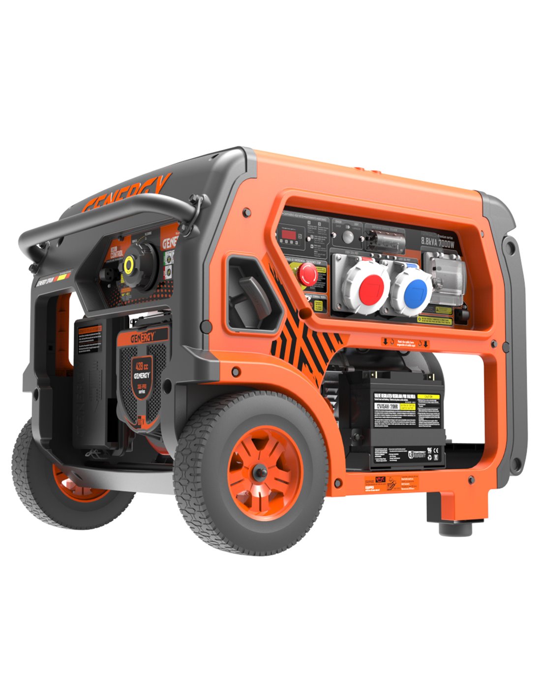 GENERGY Generador 7000W-400V 6500W-230V Gasolina Trifásico Arranque Eléctrico Modelo Formigal-S