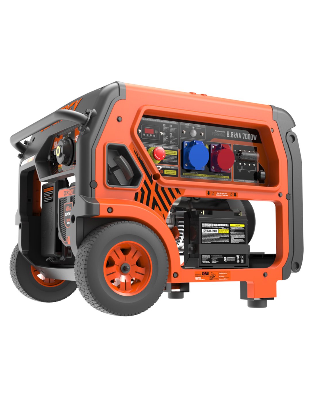 GENERGY Generador 7000W-400V 6500W-230V Gasolina Trifásico Arranque Eléctrico Modelo Formigal