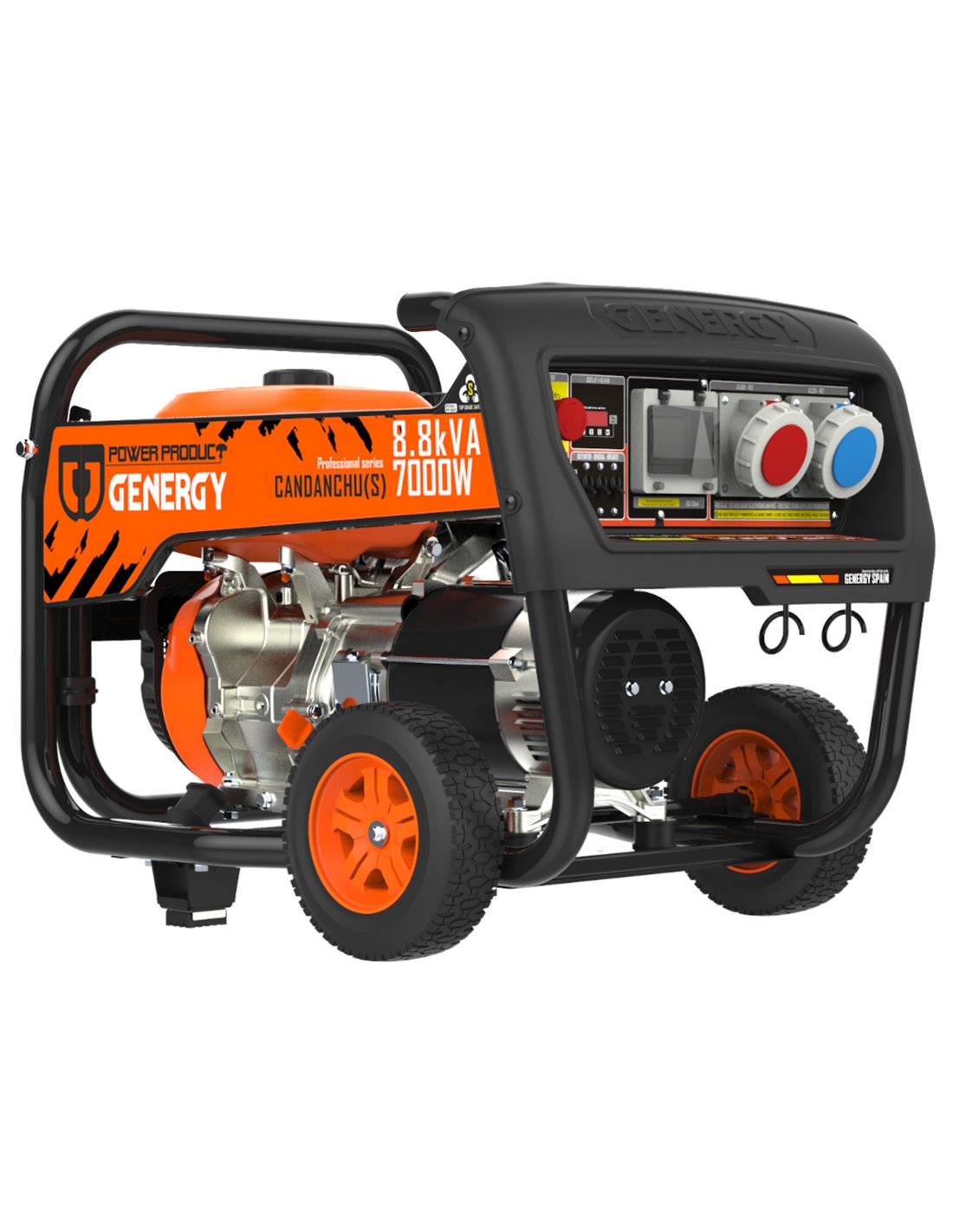 GENERGY Generador 7000W-400V 6500W-230V Gasolina Trifásico Arranque Manual Modelo Candanchú-S