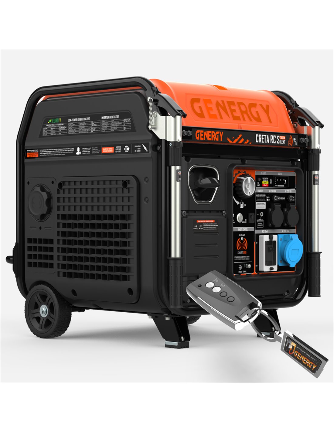 GENERGY Generador 7500W-230V Inverter Silencioso Arranque Eléctrico Control Remoto Modelo Creta-RC Silent