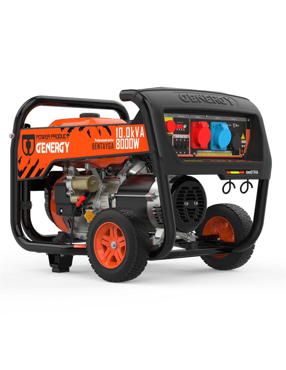 GENERGY Generador 8000W-400V 7000W-230V Gasolina Trifásico Arranque Eléctrico Modelo Bentayga