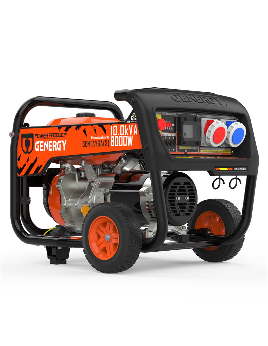 GENERGY Generador 8000W-400V 7000W-230V Gasolina Trifásico Arranque Manual Modelo Bentayga-S