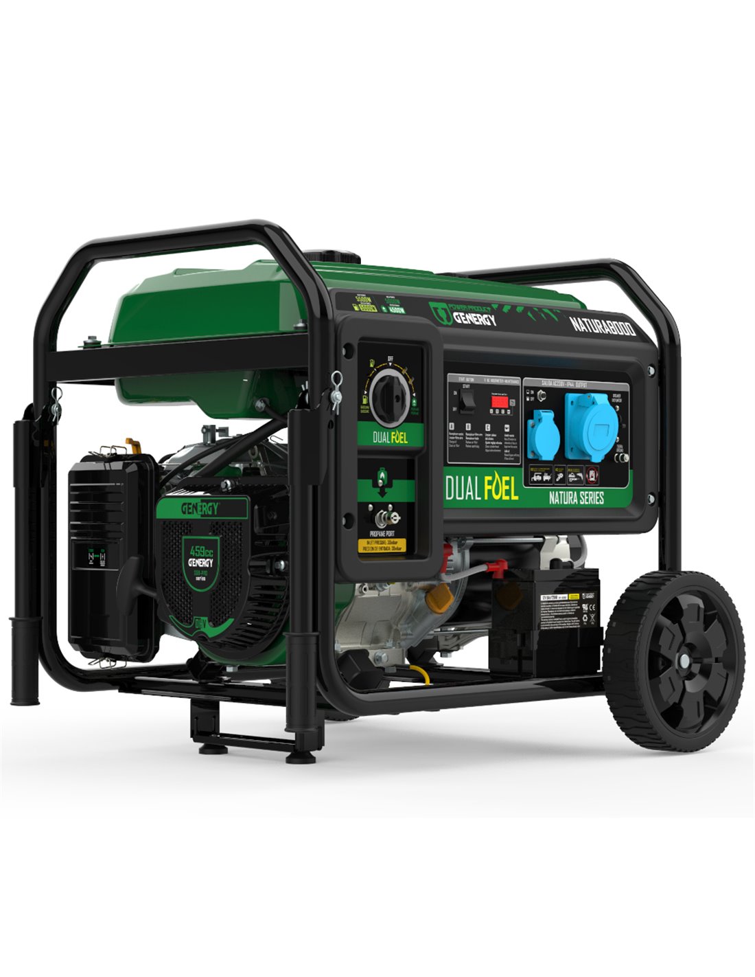 GENERGY Generador 8500W-230V Gas y Gasolina Arranque Eléctrico Modelo Natura 8000