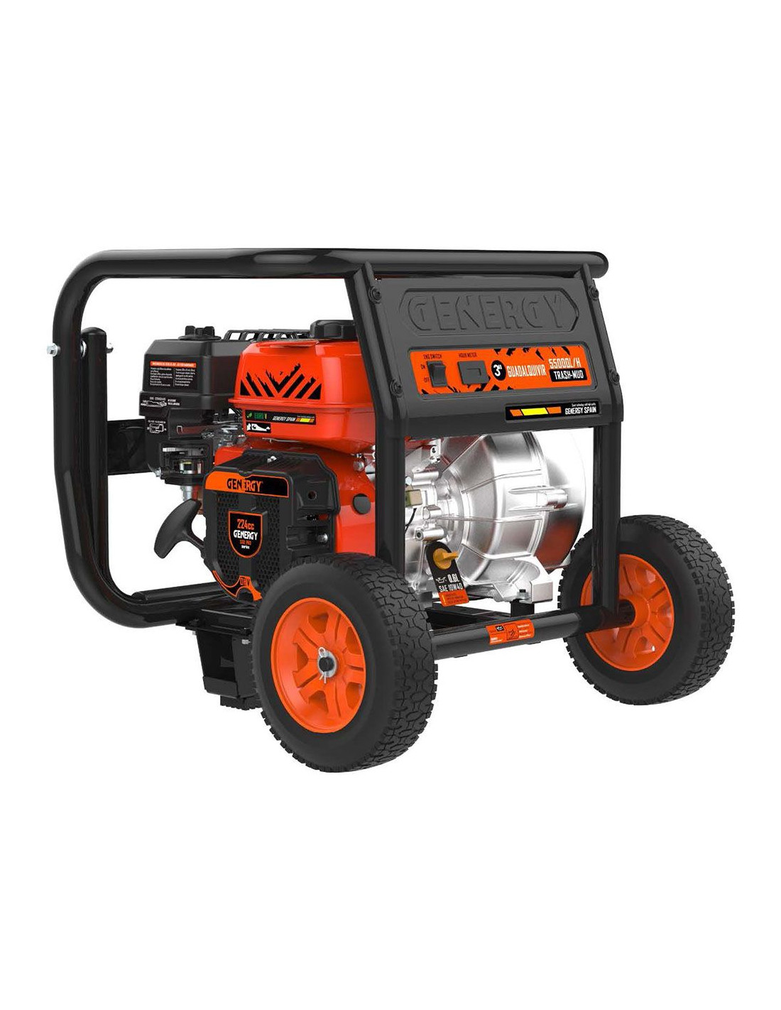 Motobomba Gasolina Presión Guadalquivir 55.000 L/H 30mts | Brintus