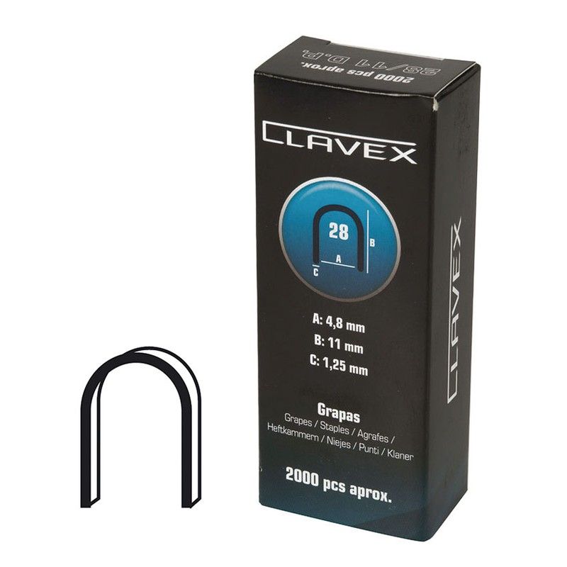 Grapas cable SIESA mod. 28 Grapa 28/11 Caja 2000 Unidades