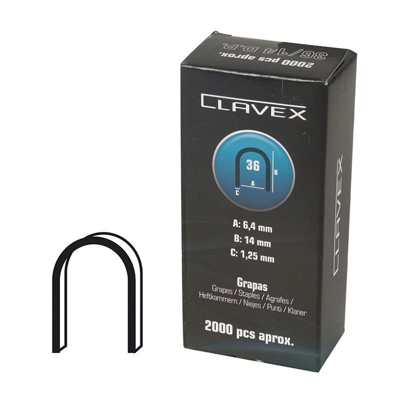 Grapas cable SIESA mod. 36 Grapa 36/12 Caja 2000 Unidades