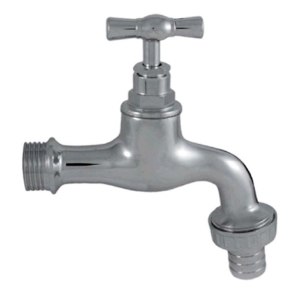 GRIFO RACOR MANGUERA CROMO 1/2X3/4