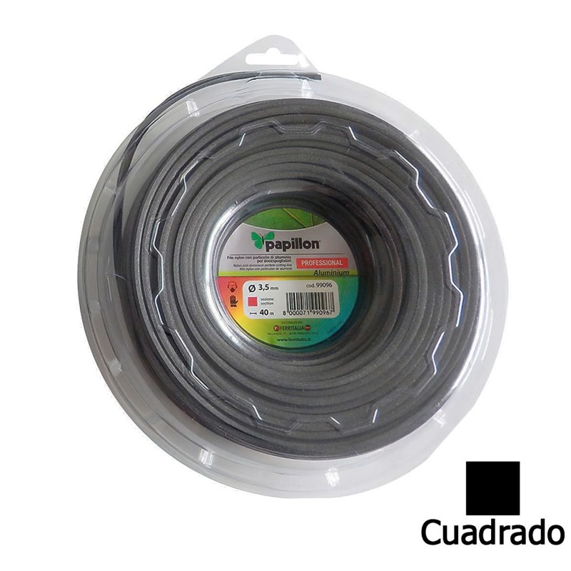 Hilo Nylon / Aluminio Cuadrado Profesional 3,0 mm. (50 Metros) PAPILLON
