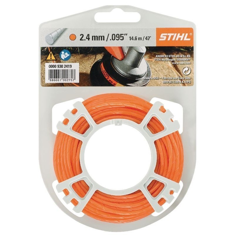 Hilo Nylon Naranja para Desbrozadora Ø 2.4 mm STIHL
