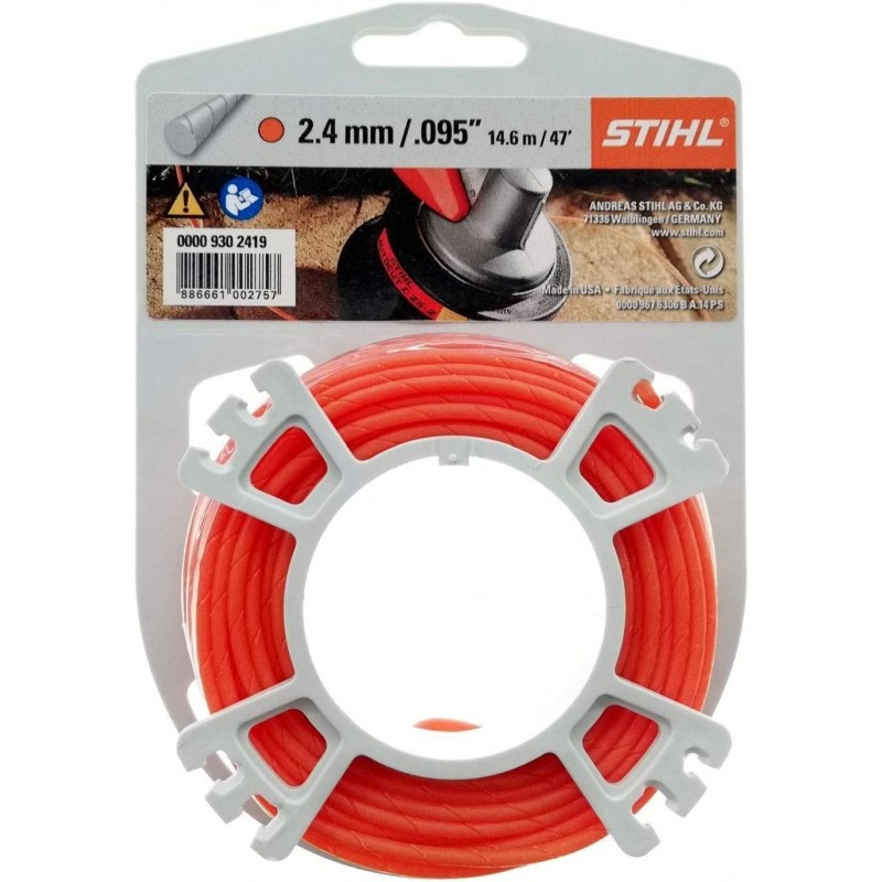 Hilo Nylon Rojo para Desbrozadora Ø 2.7 mm STIHL
