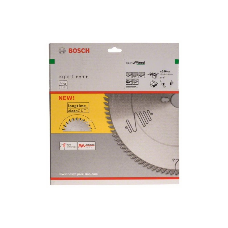 Hoja de sierra circular Bosch Expert for Wood Ø250mm. ATB 80