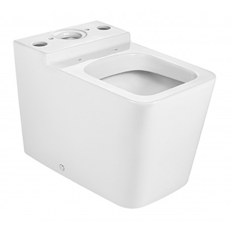 Taza de inodoro adosado con salida dual (inodoros tanque bajo) SQUARE INSPIRA - ROCA