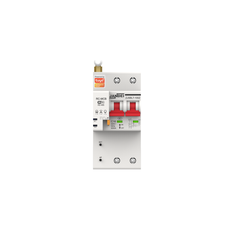Interruptor Automático Magnetotérmico Wi-Fi 16A 2P Tuya Smart App medidor corriente voltaje