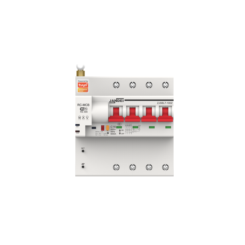 Interruptor Automático Magnetotérmico Wi-Fi 63A 4P Tuya Smart App medidor corriente voltaje