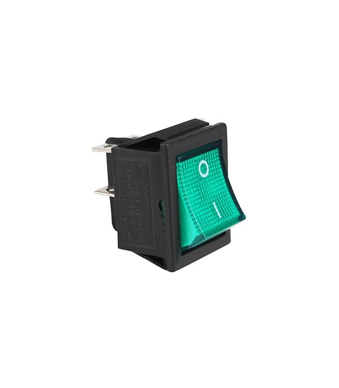 Interruptor bipolar  verde 16A 4 Fastón 14AG018