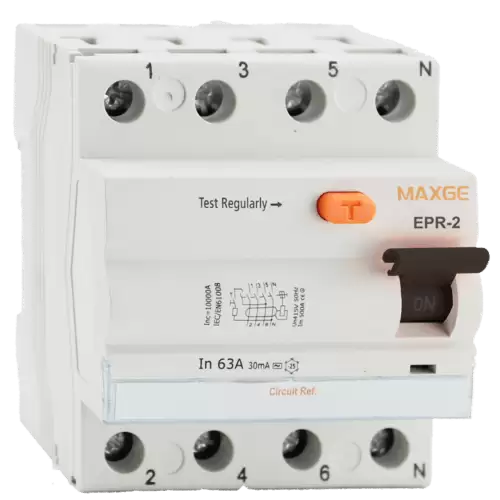 Interruptor Diferencial Industrial 4P-30 MA-Clase AC-10 KA  Blanco 25 A