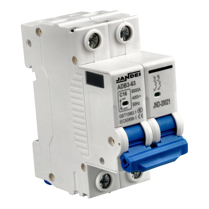 Interruptor magnetotérmico curva C 2P 16A