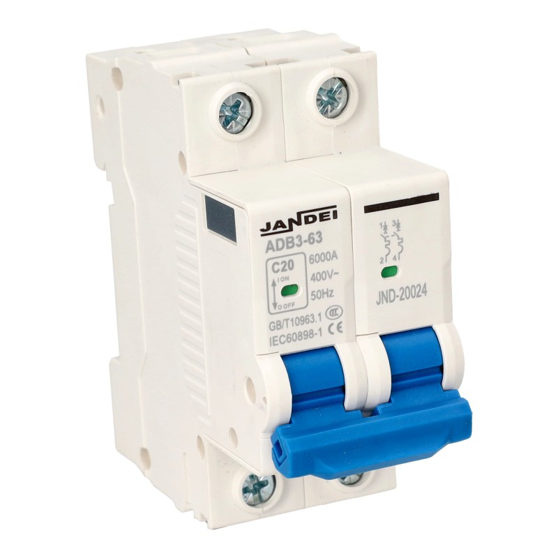 Interruptor magnetotérmico curva C 2P 20A