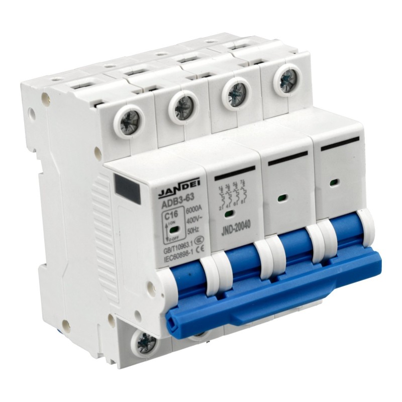 Interruptor magnetotérmico curva C 4P 16A