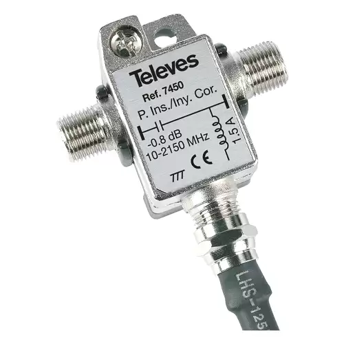 Inyector Corriente Para Antenas Dinova 24V 1A  Gris