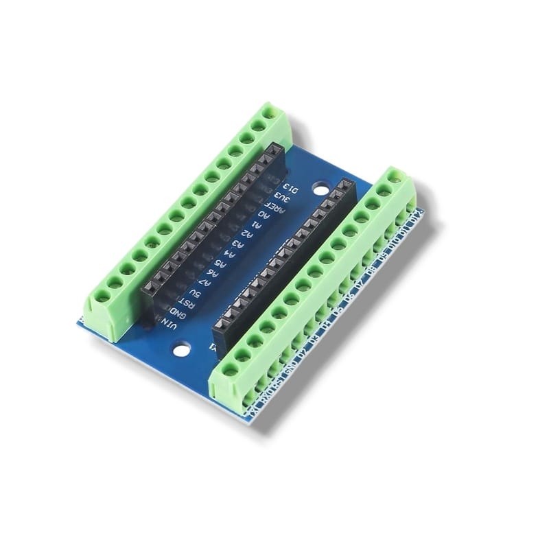 IO shield de expansión  azul con terminales de tornillo  para Arduino Nano y compatibles