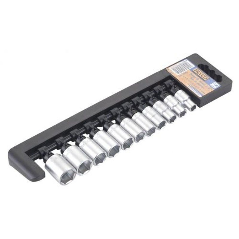 Regleta De 11 Piezas De Llaves De Vasos de 3/8" desde 8 a 18 Milimetros, Referencia 192225