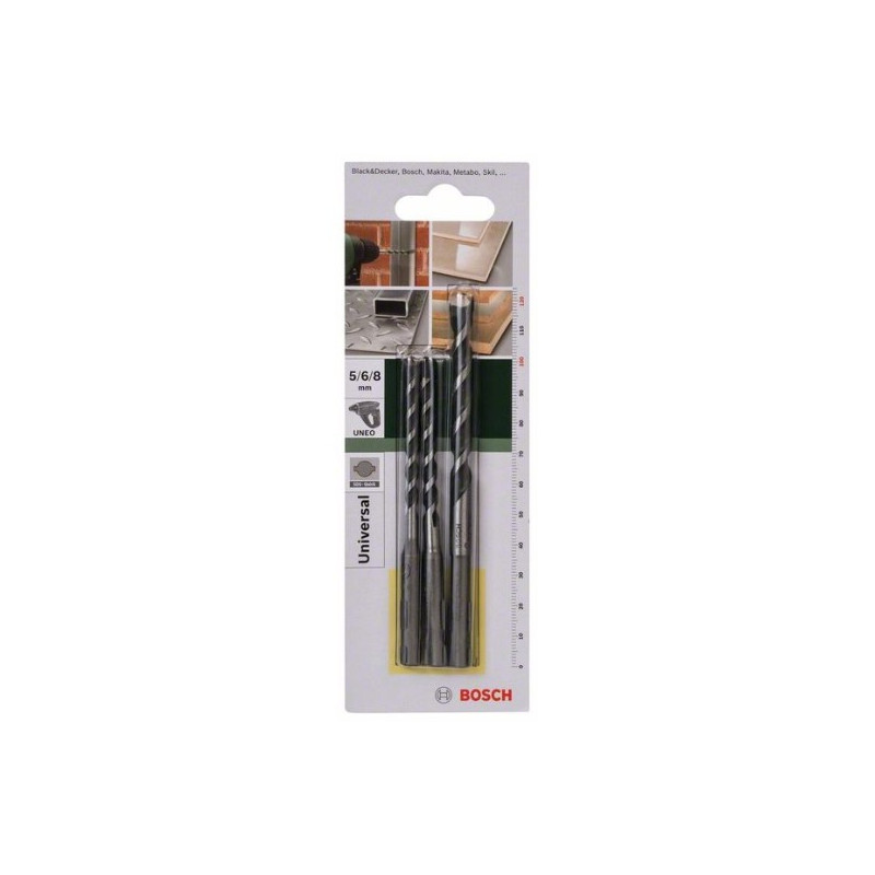 Juego 3 Brocas Multiuso SDS-Quick Bosch