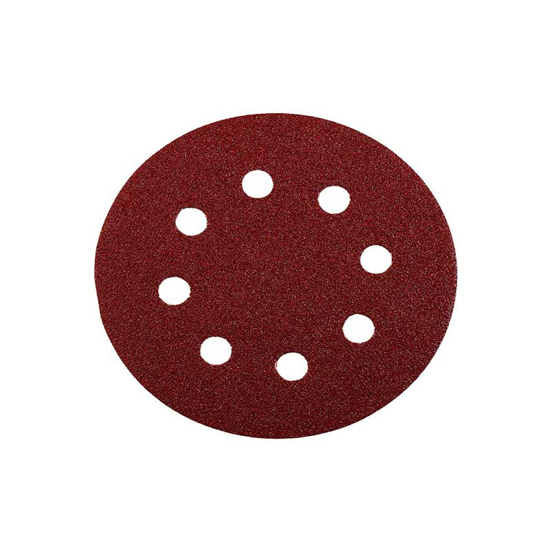 Juego 5 Discos Abrasivos 8 Agujeros 125 mm. Grano 40 Einhell