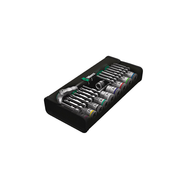 Juego Carraca  Zyklop Speed 1-2 Cuadradillo Metrico Wera