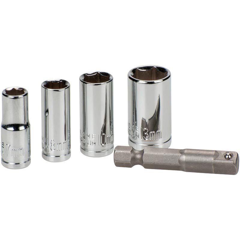 Juego De 1 Adaptador 50Mm Con 4 Llaves De Vaso 7,8,10 Y 13Mm Einhell