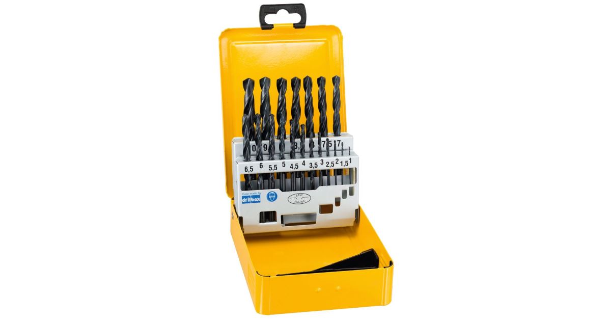 Juego de brocas para metal DeWALT HSS-R en estuche metálico (19 piezas) DT5913